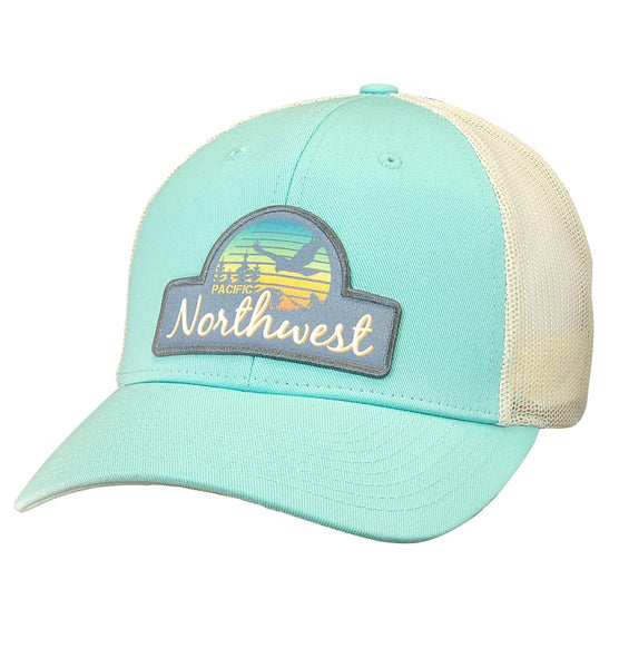 PNW Hat - Sunset - Trucker - Right - Aruba Birch