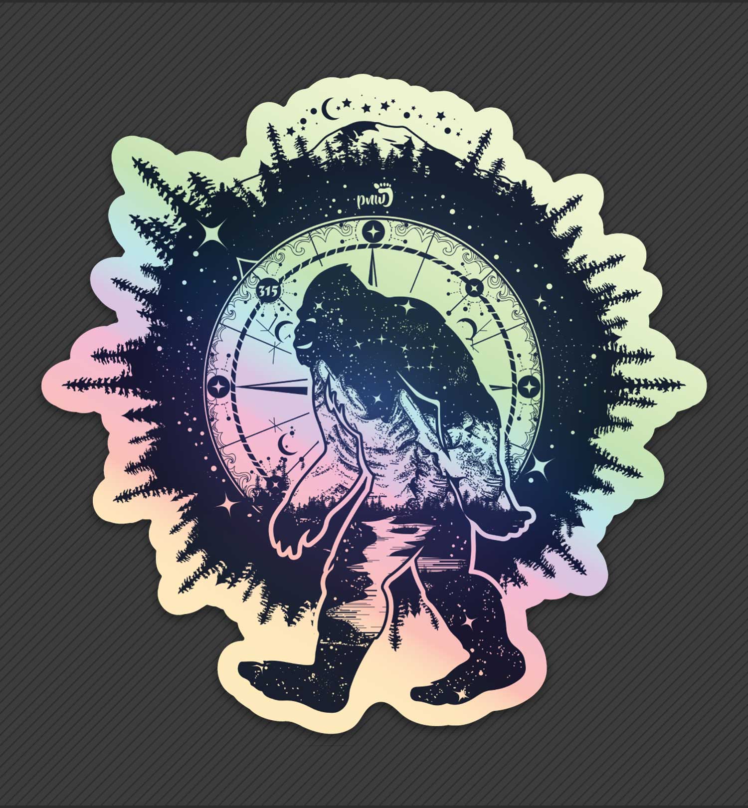 Bigfoot Sticker - Nights Holographic