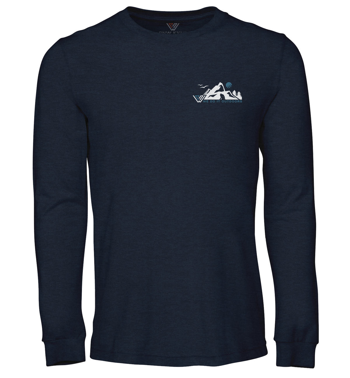 PNW Shirt - Around the PNW - Long Sleeve - Front - Heather Navy