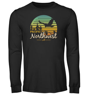 PNW Shirt - Sunset - Long Sleeve - Front - Black