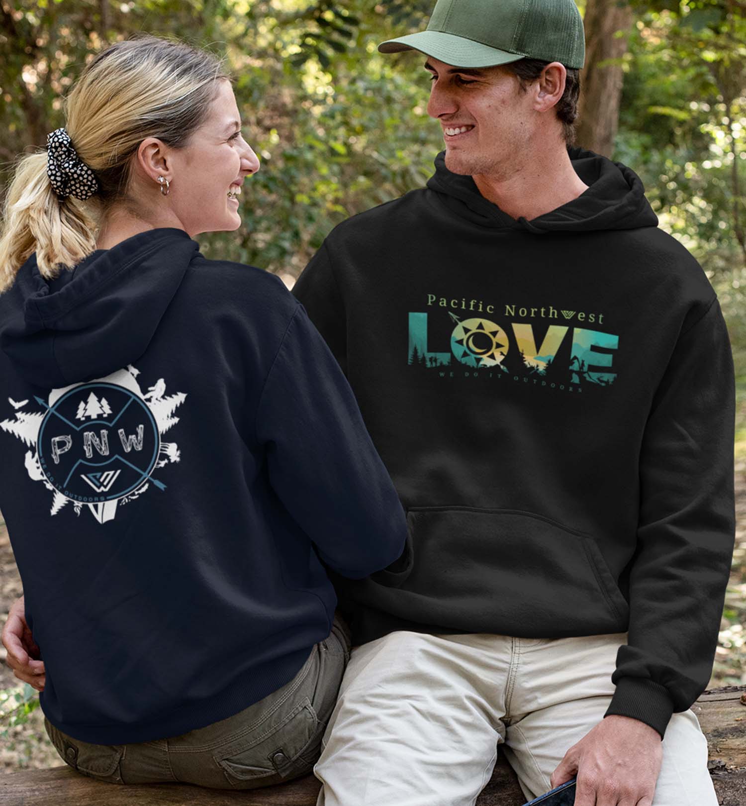 PNW Sweatshirt - Pacific Northwest LOVE - Pullover Hoodie - Lifestyle Image